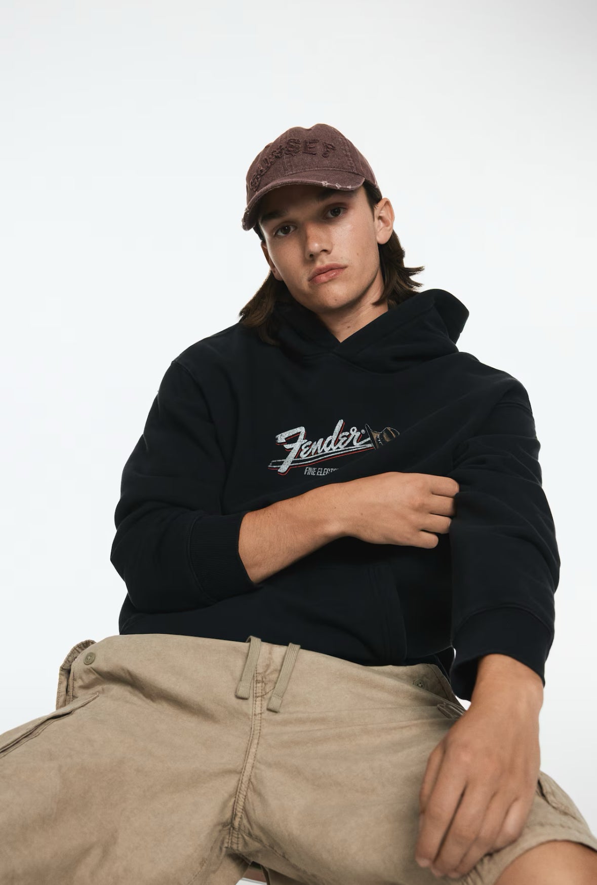 Loose fit Hoodies-Black Fender-1065654068
