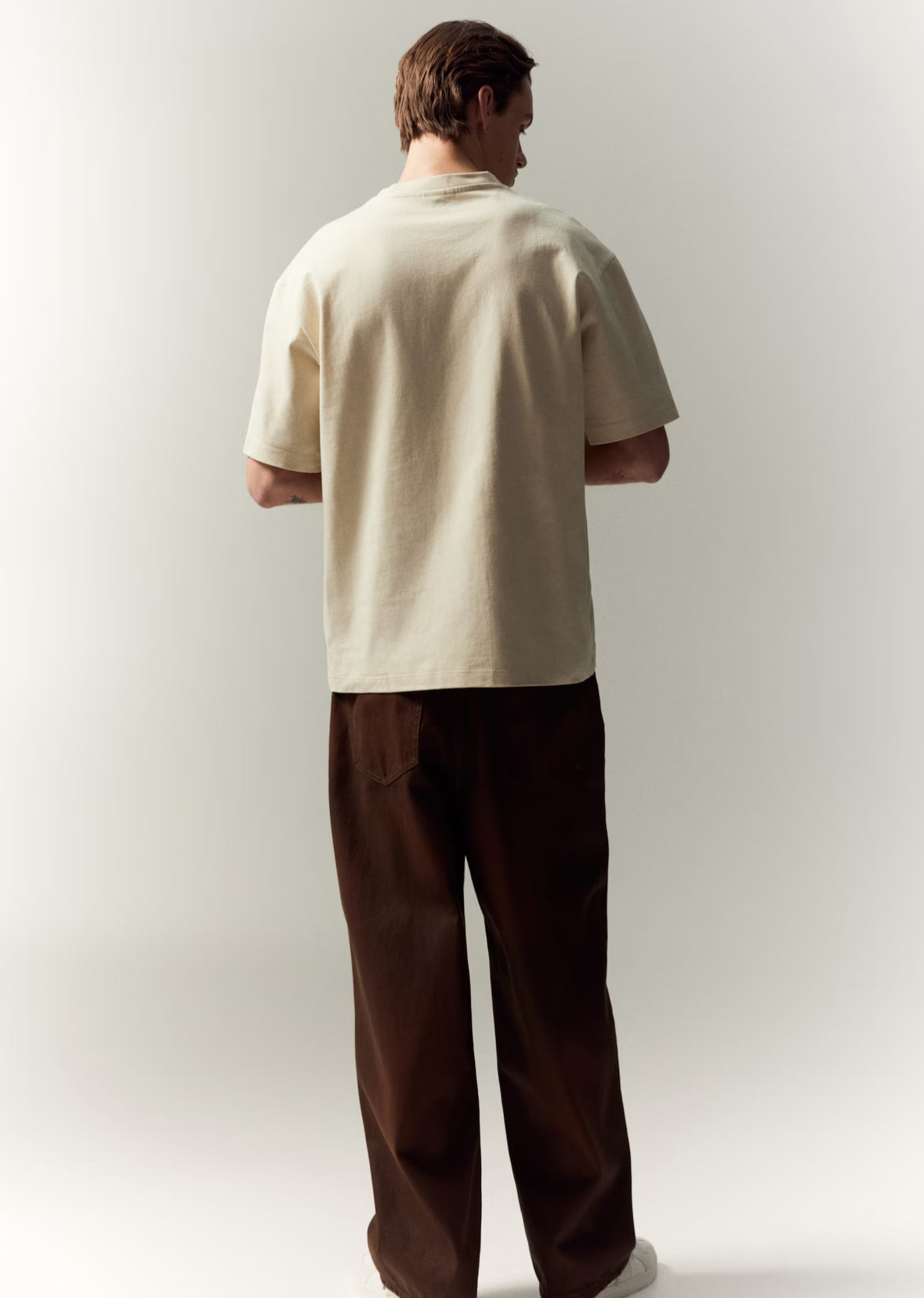 Loose Fit T-shirt -Light beige -0608945124