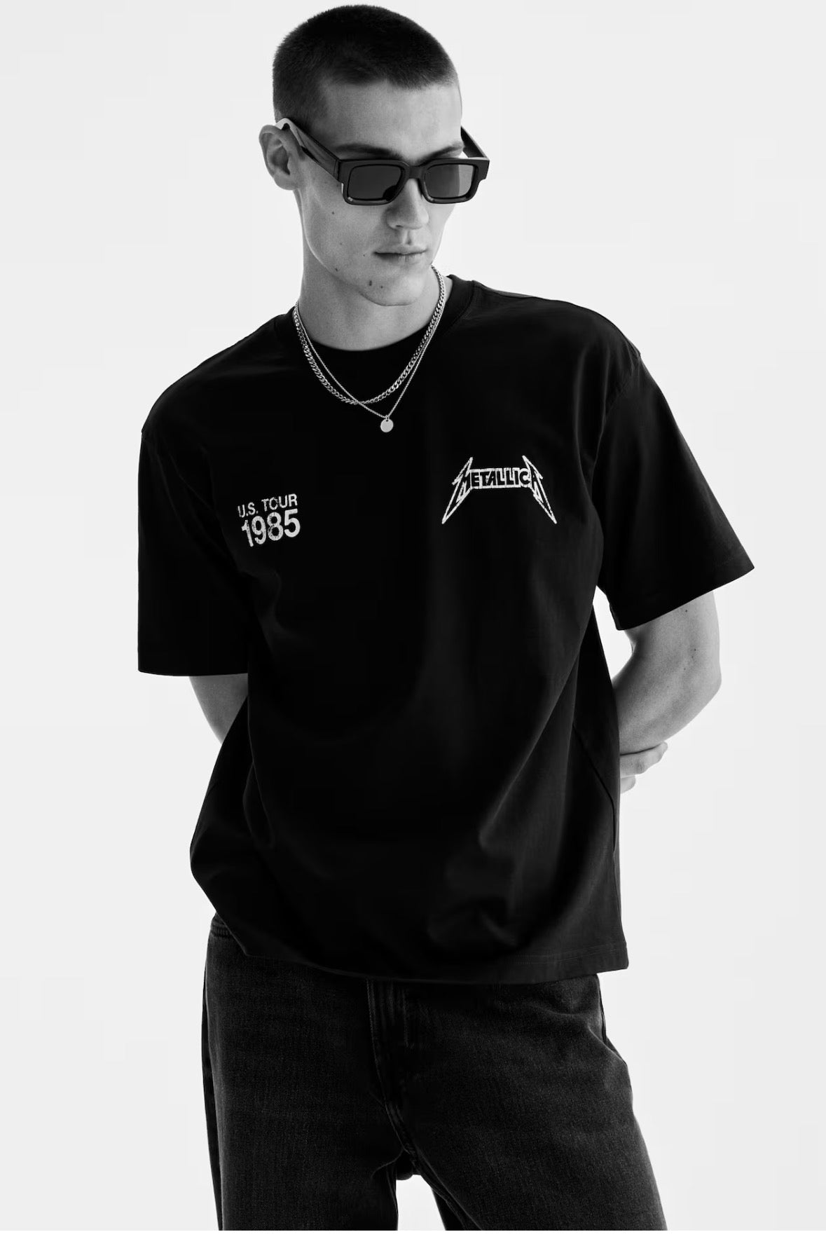 Loose Fit T-Shirt - Black/Metallica-0972640182