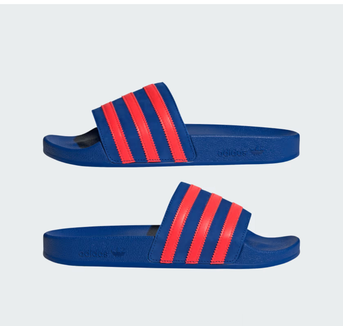 ADILETTE SLIDES-Power Blue / Solar Red / Power Blue-JH9002