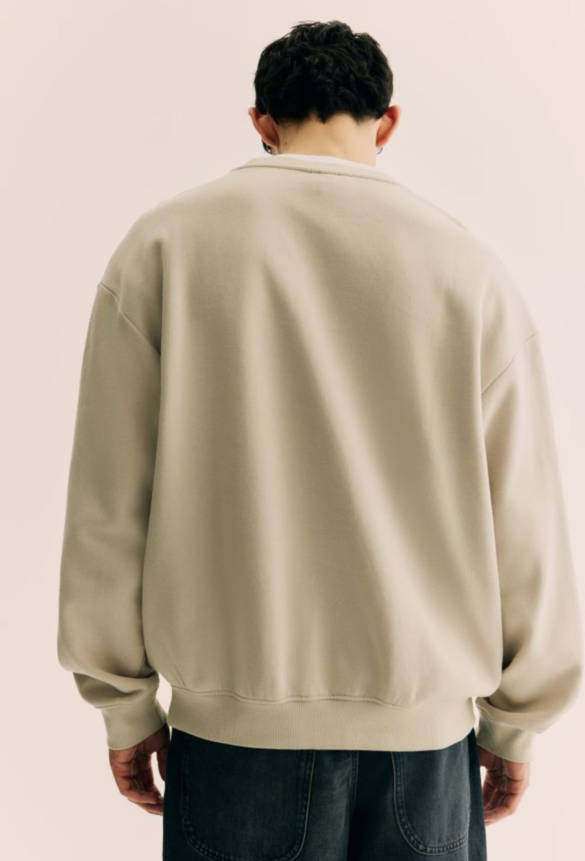 Loose Fit Sweatshirt -Light beige -0970818035