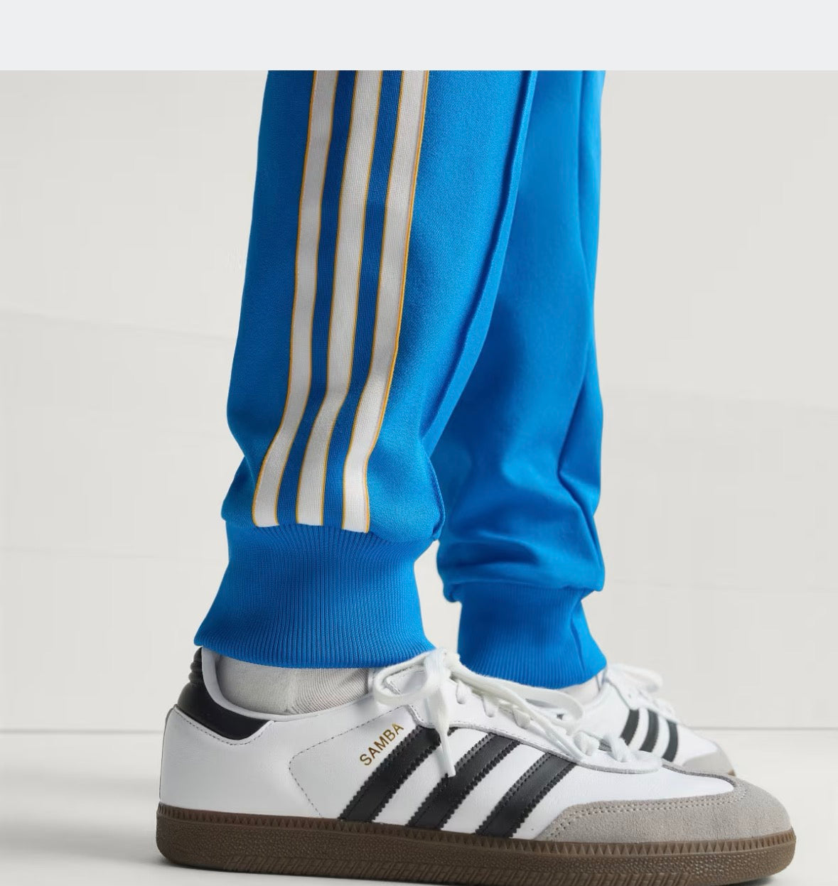 REAL MADRID TERRACE ICONS TRACK PANTS -Blue Bird / White -Jn3057