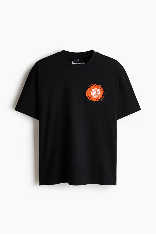 Loose Fit Printed T-Shirts-bLck -lollapalooza-1338233003