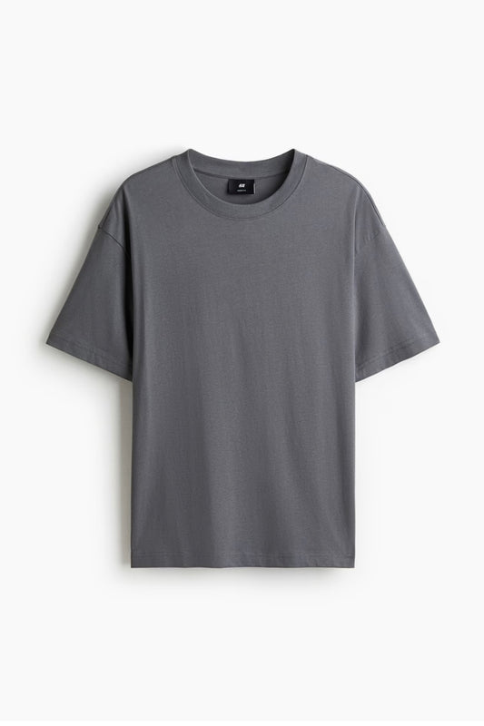 Loose Fit T-Shirts-Grey-1309319012