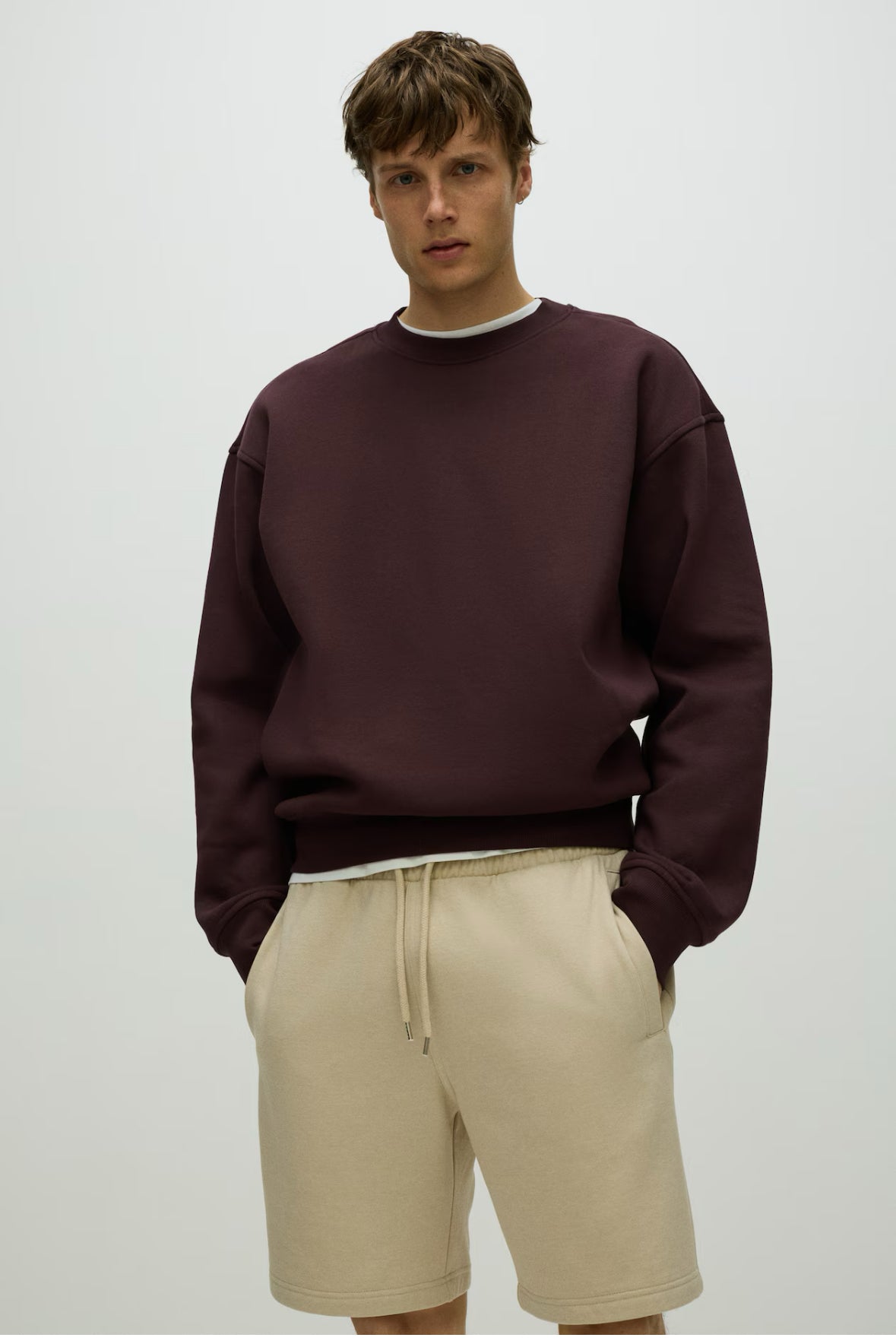 Loose fit  Sweatshirt - plum-1308076001