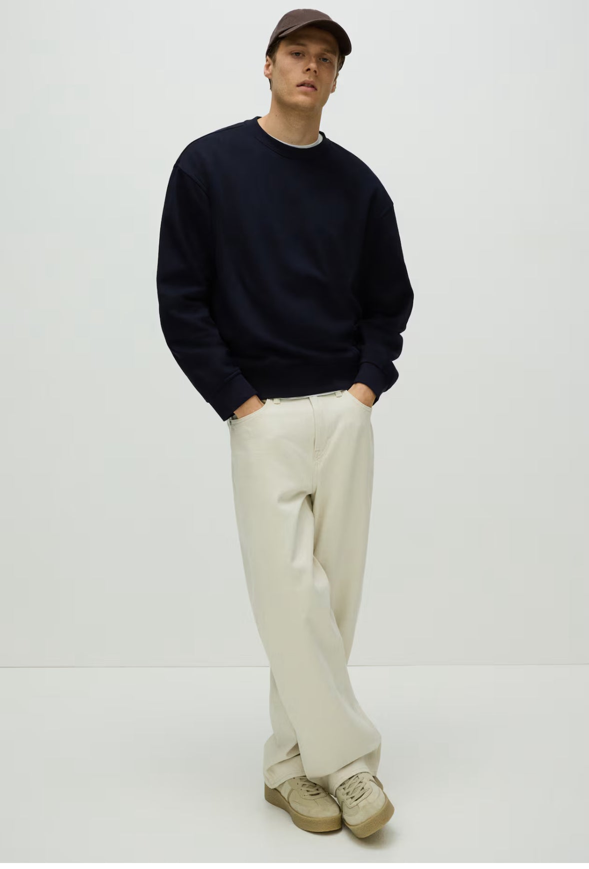 Loose fit Sweatshirt - Dark Blue-1308076003