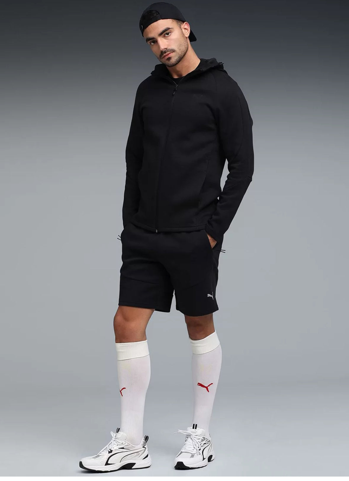 Puma Evostripe Slim Fit Training Hoodie Cotton Sporty Jacket-631529 01