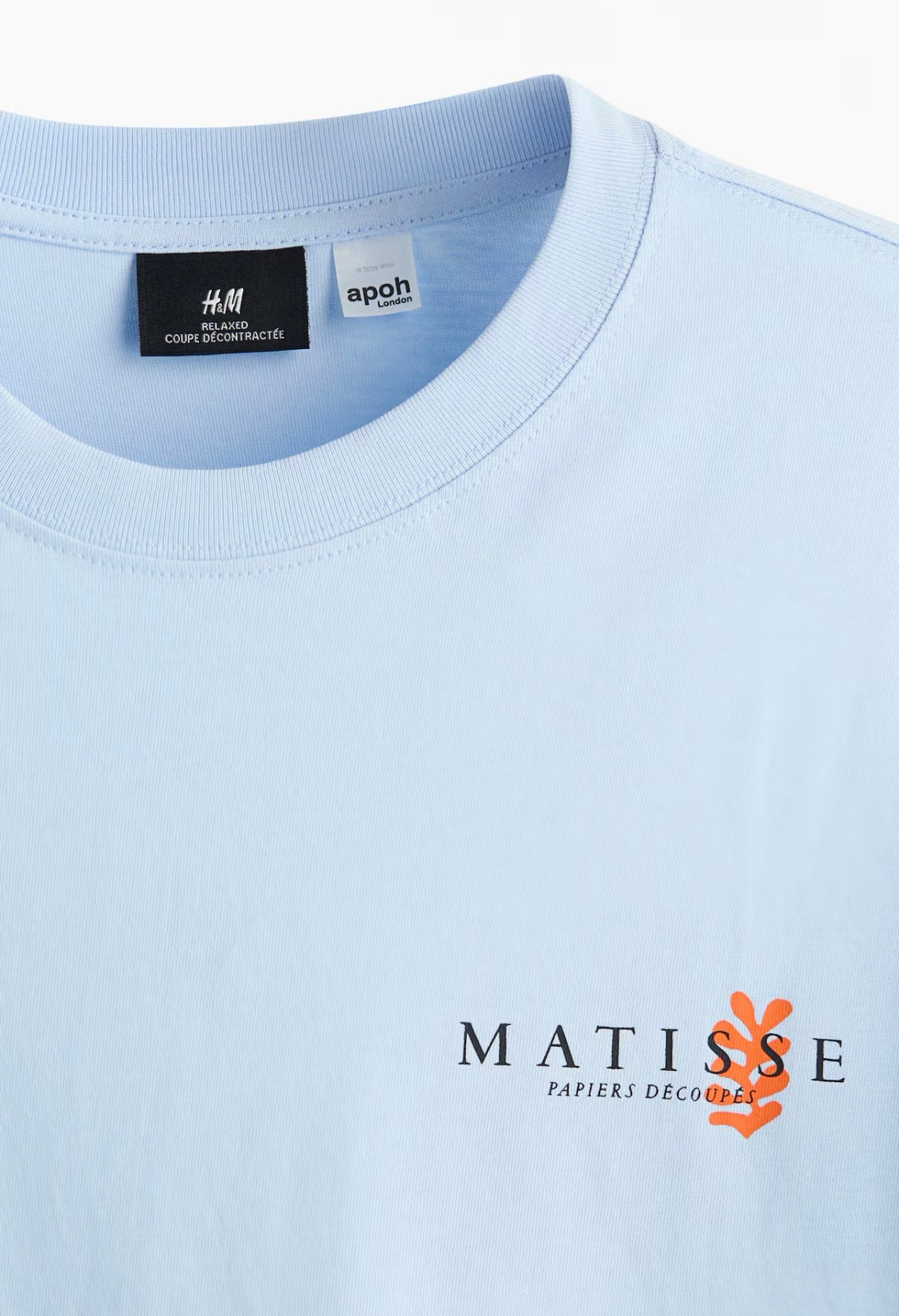 Loose Fit Printed T-Shirts-Light Blue/apoh-1323395004