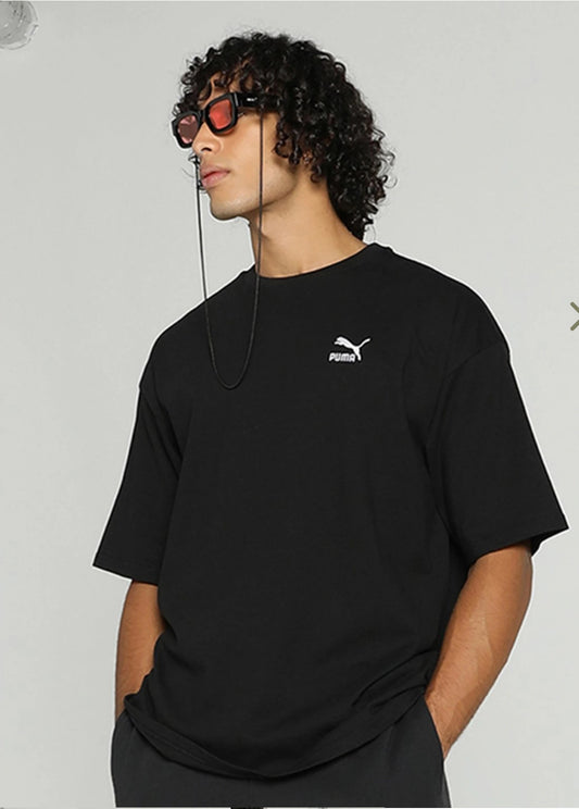 Puma Classics Black Relaxed Fit Oversized Crew T-Shirt
-628369 01