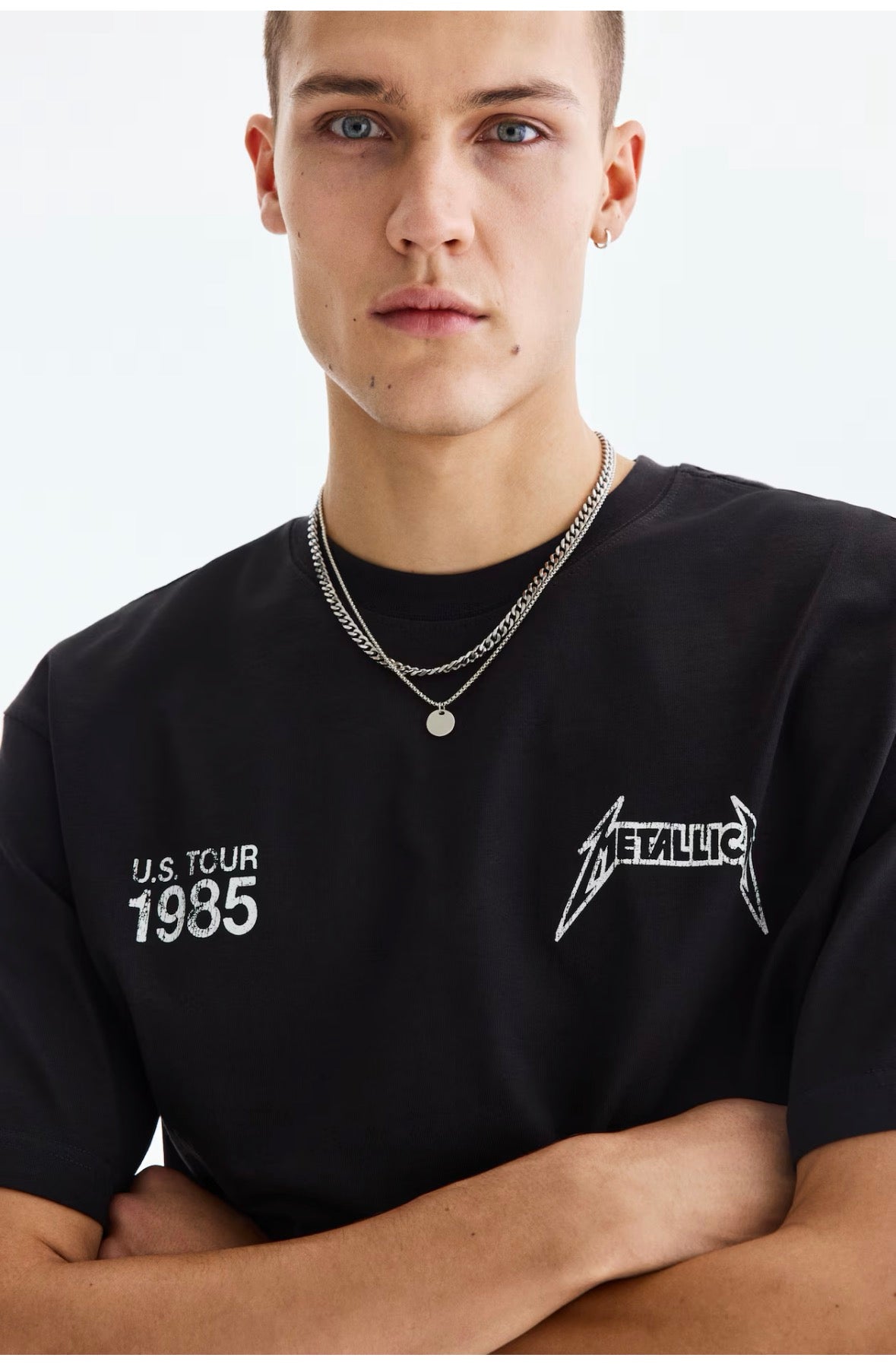 Loose Fit T-Shirt - Black/Metallica-0972640182