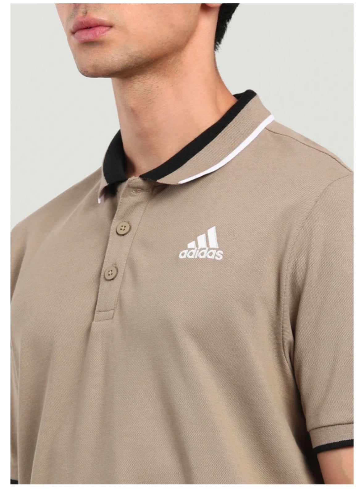 Men Solid Polo neck Cotton  Blend Beige-Kc2230