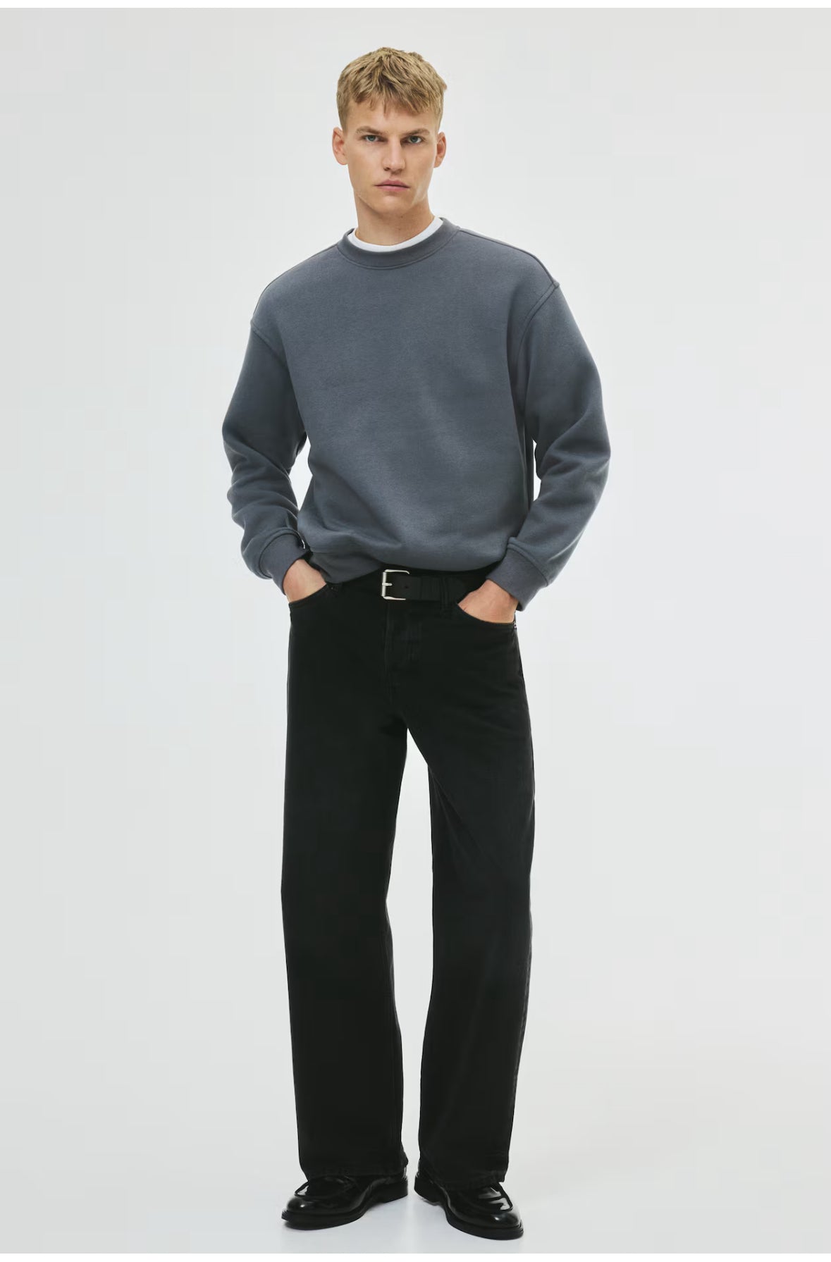 Loose Fit Sweatshirt Dark Grey-1308076007