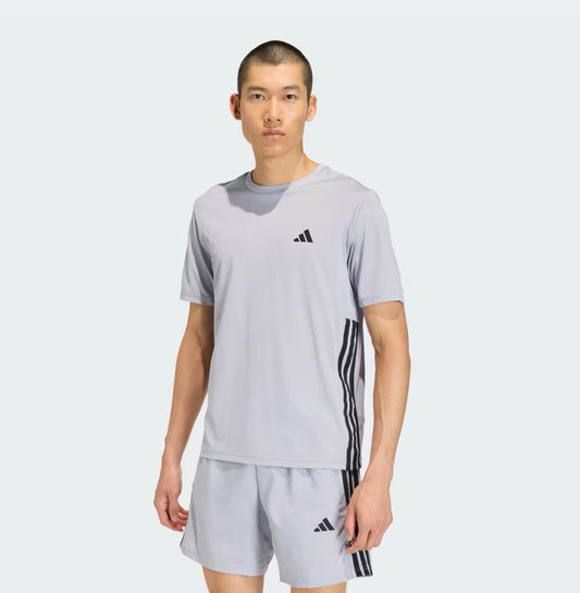 WORKOUT ESSENTIALS BASE 3-STRIPES T-SHIRT -grey-Kc5286