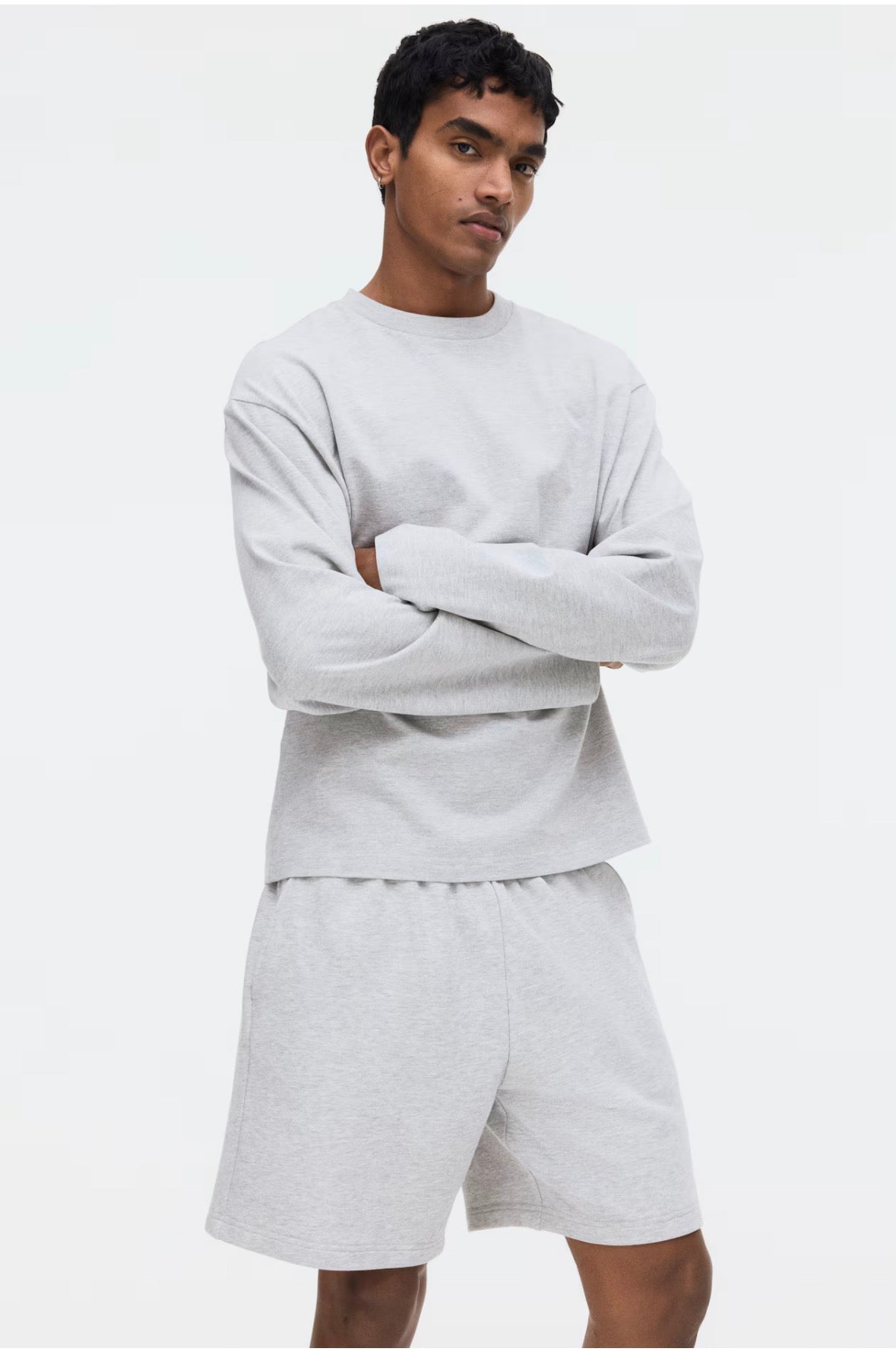 Regular fit-Sweatshorts-grey-1331630002