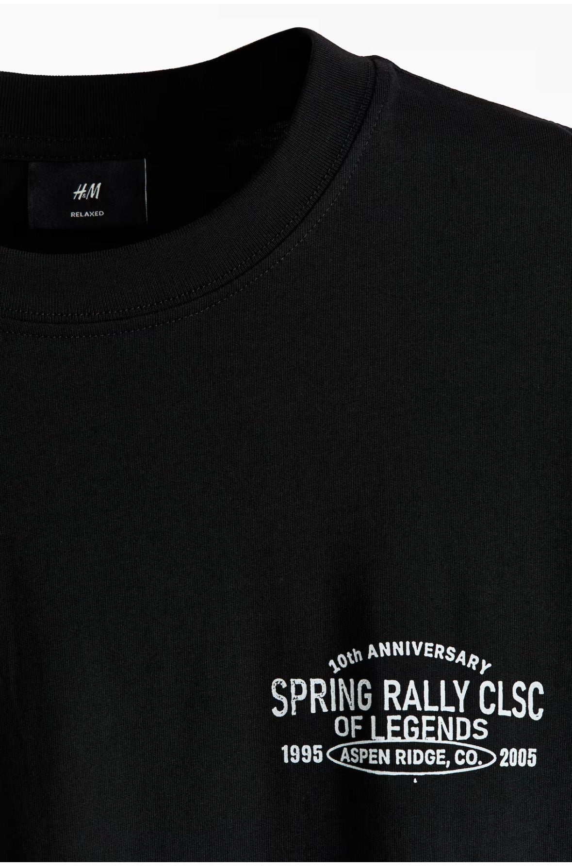 LOOSE FIT PRINTED Spring Rally T-SHIRT -Black-0967955204