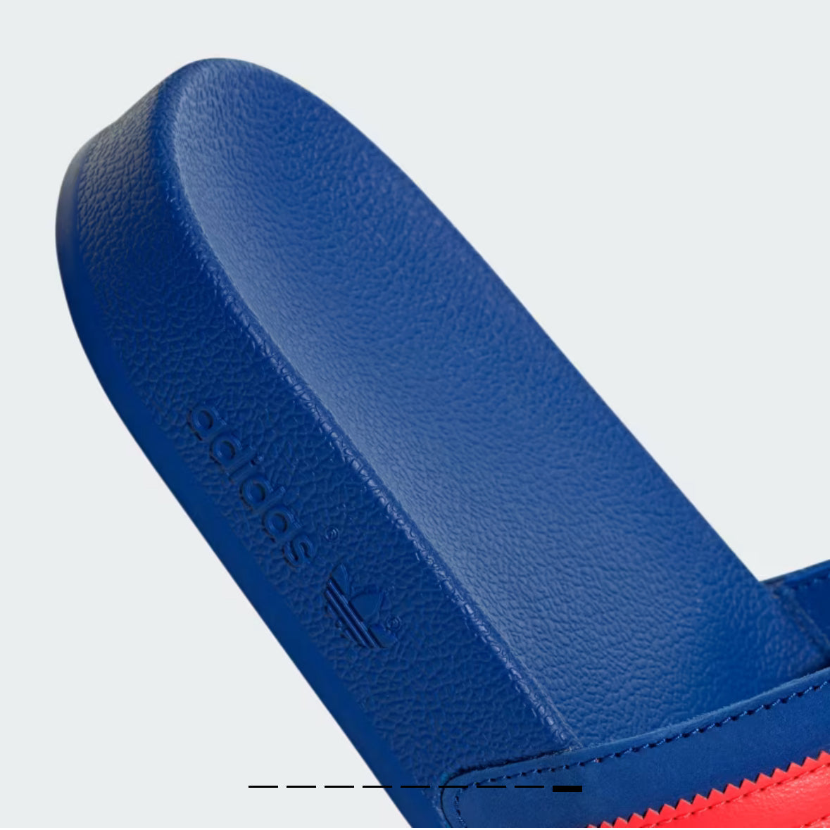 ADILETTE SLIDES-Power Blue / Solar Red / Power Blue-JH9002