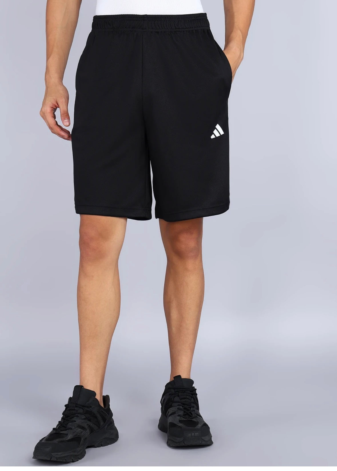 Adidas Printed Black sport Shorts-Je9385