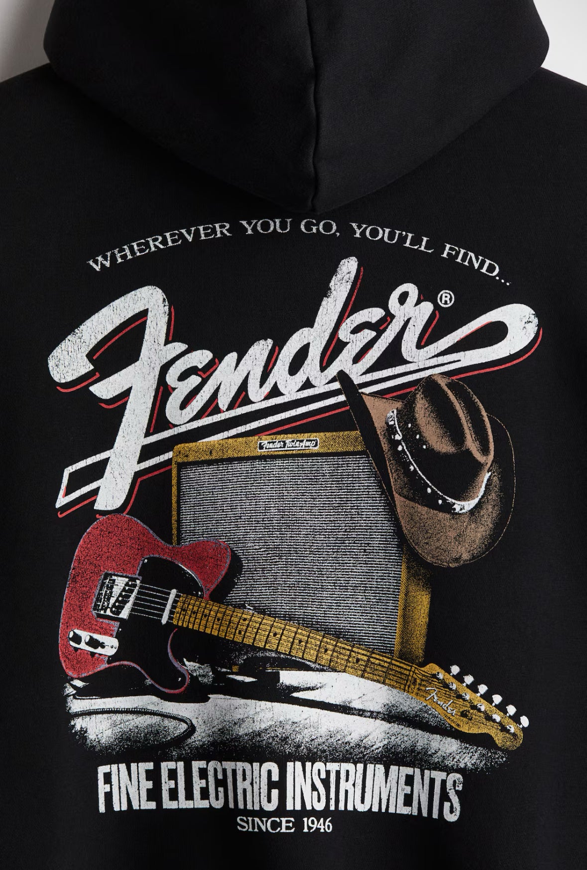 Loose fit Hoodies-Black Fender-1065654068