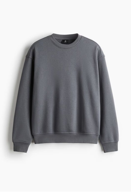 Loose Fit Sweatshirt Dark Grey-1308076007