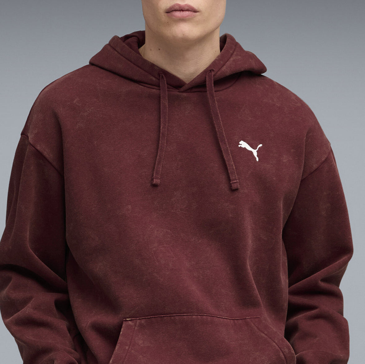 Puma ESS Elevated Wash Hoodie -Ruby Shimmer-68804996