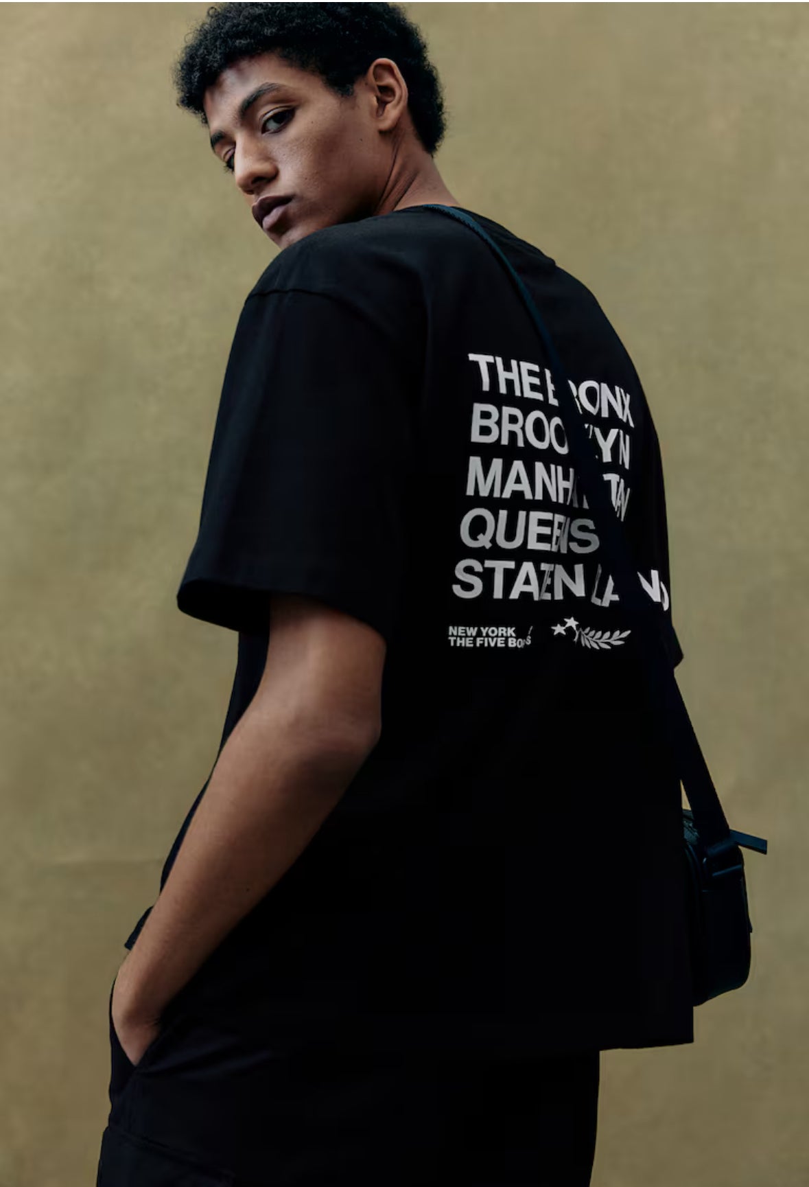 Loose Fit Printed T-shirt -Black/New York -1227157019