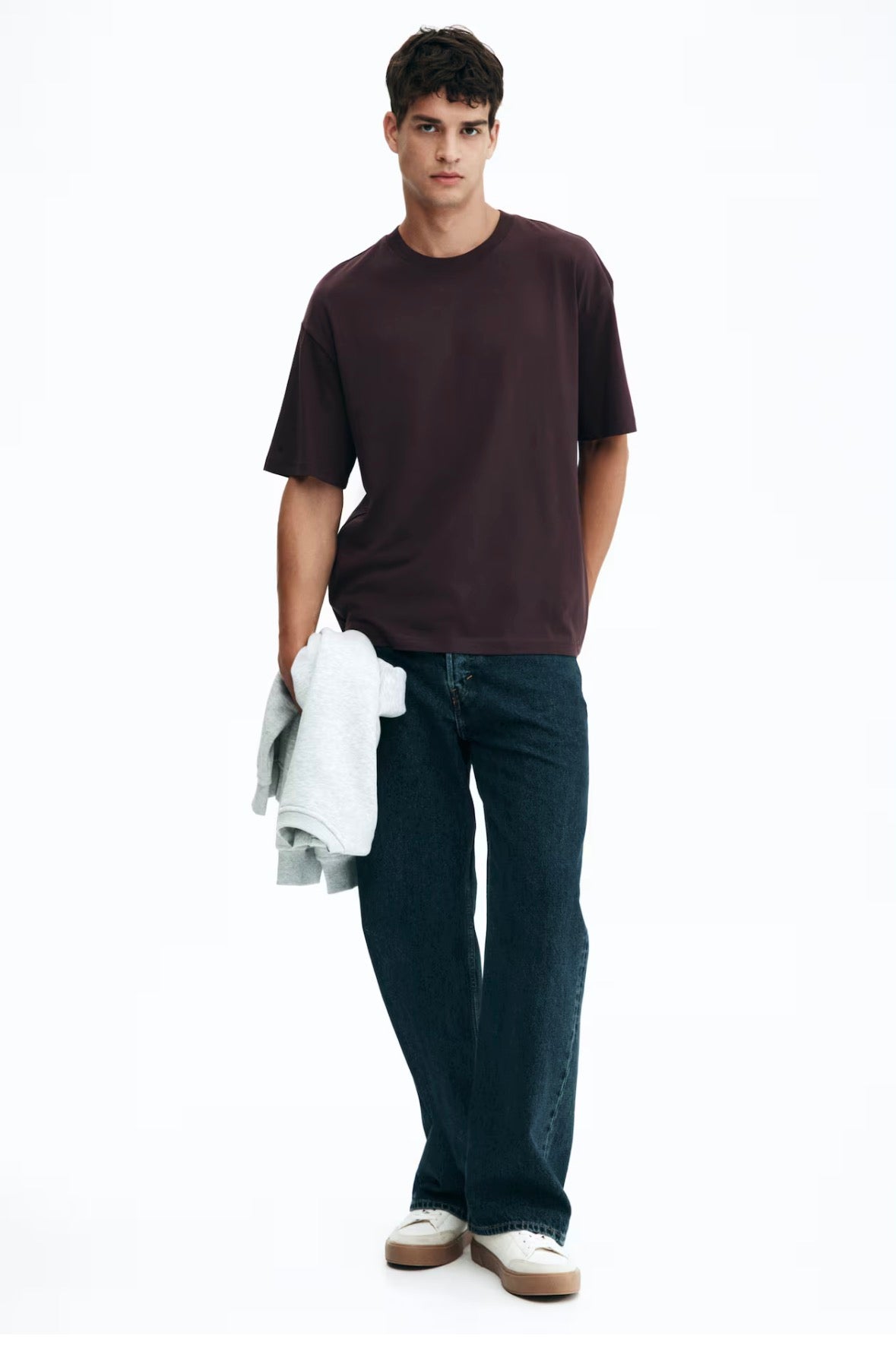Loose Fit T-Shirts-Dark Plum Purple-1309319001