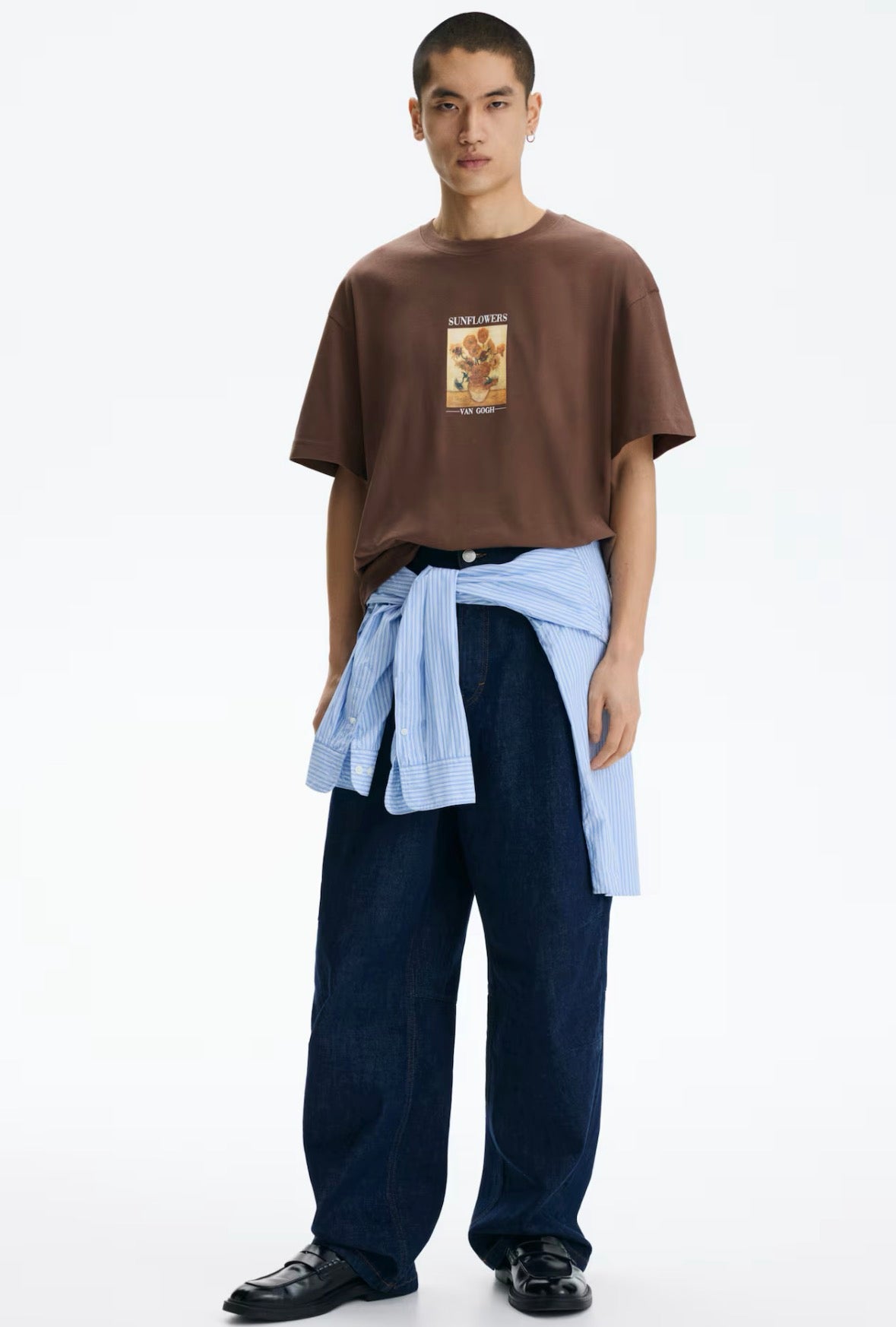 Loose Fit T-Shirts Brown /Van Gogh-0972640170