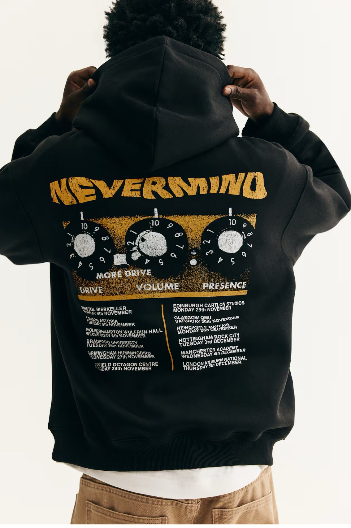 Loose Fit Hoodie- Black/Nirvana-1065654075