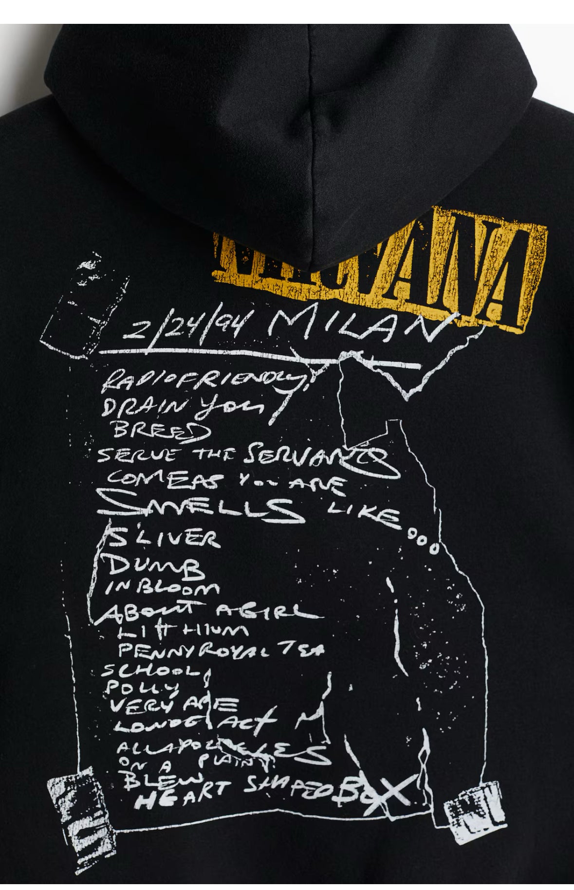 Loose fit hoodies-Black/ Nirvana-1117750021