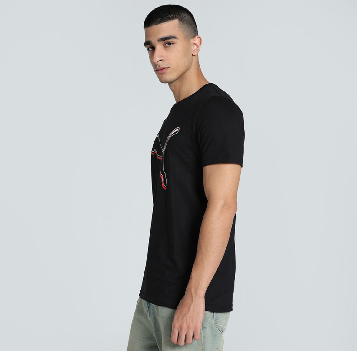 PUMA Printed Men Crew Neck Black T-Shirt -68709999
