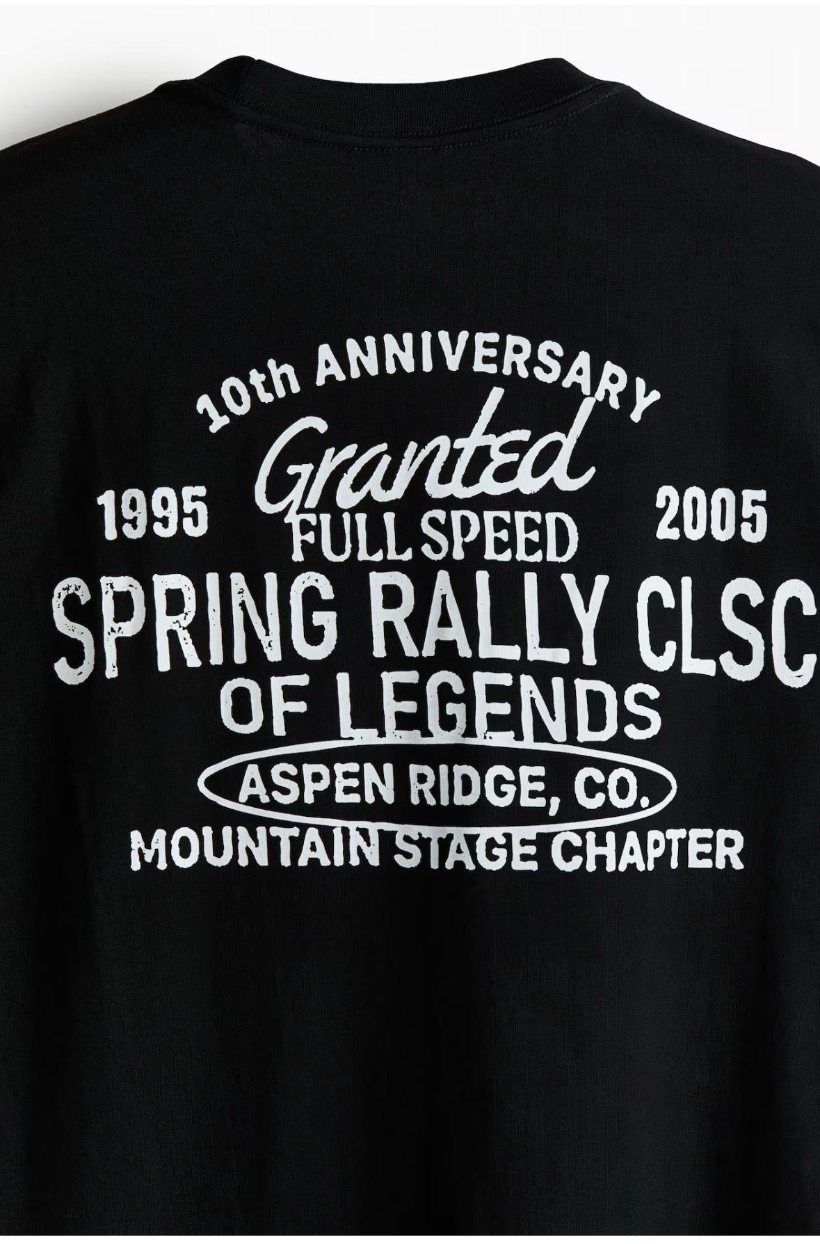 LOOSE FIT PRINTED Spring Rally T-SHIRT -Black-0967955204