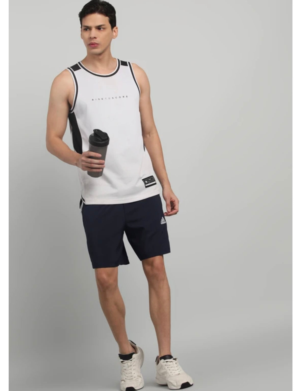 Adidas Solid Blue Shorts-Ic1485