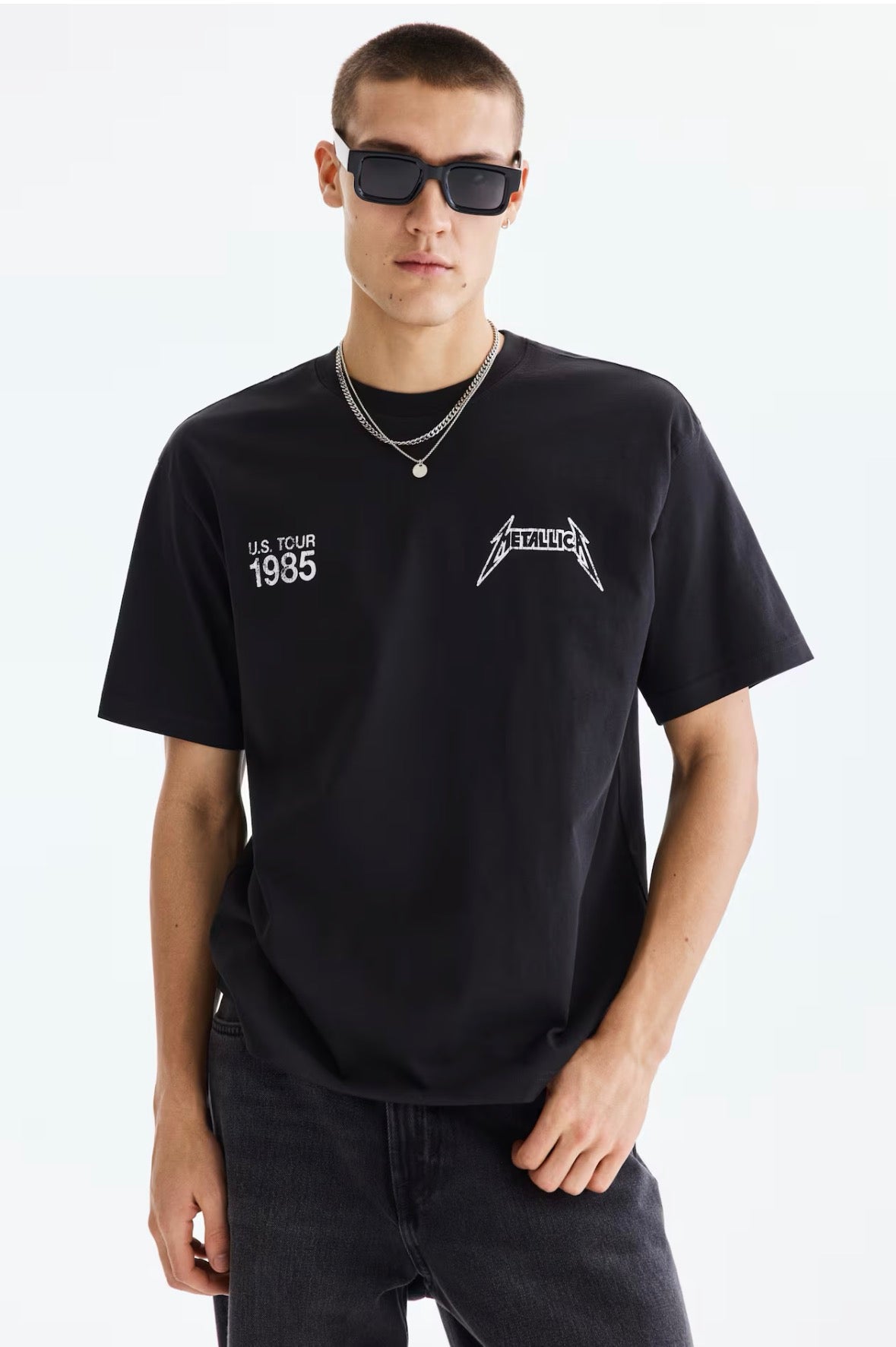 Loose Fit T-Shirt - Black/Metallica-0972640182