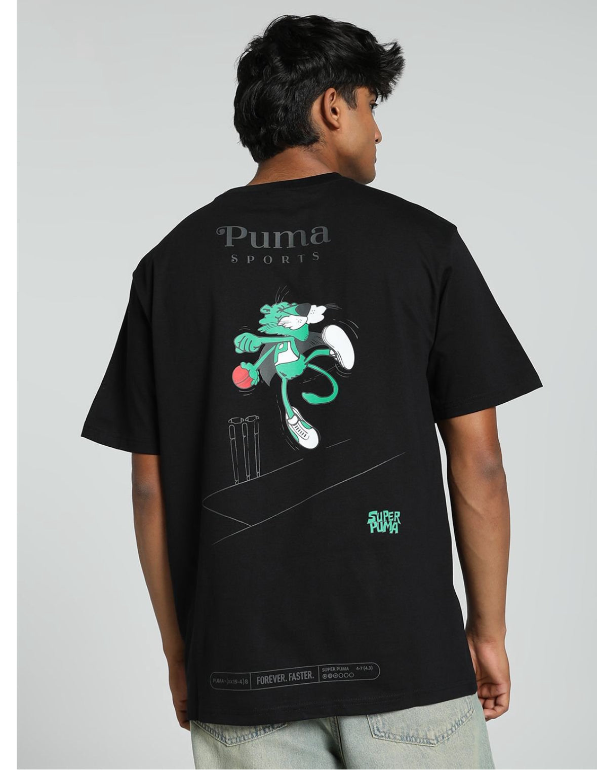 Puma Graphic Printed Pure Cotton Relaxed Fit T-Shirts-629238 01