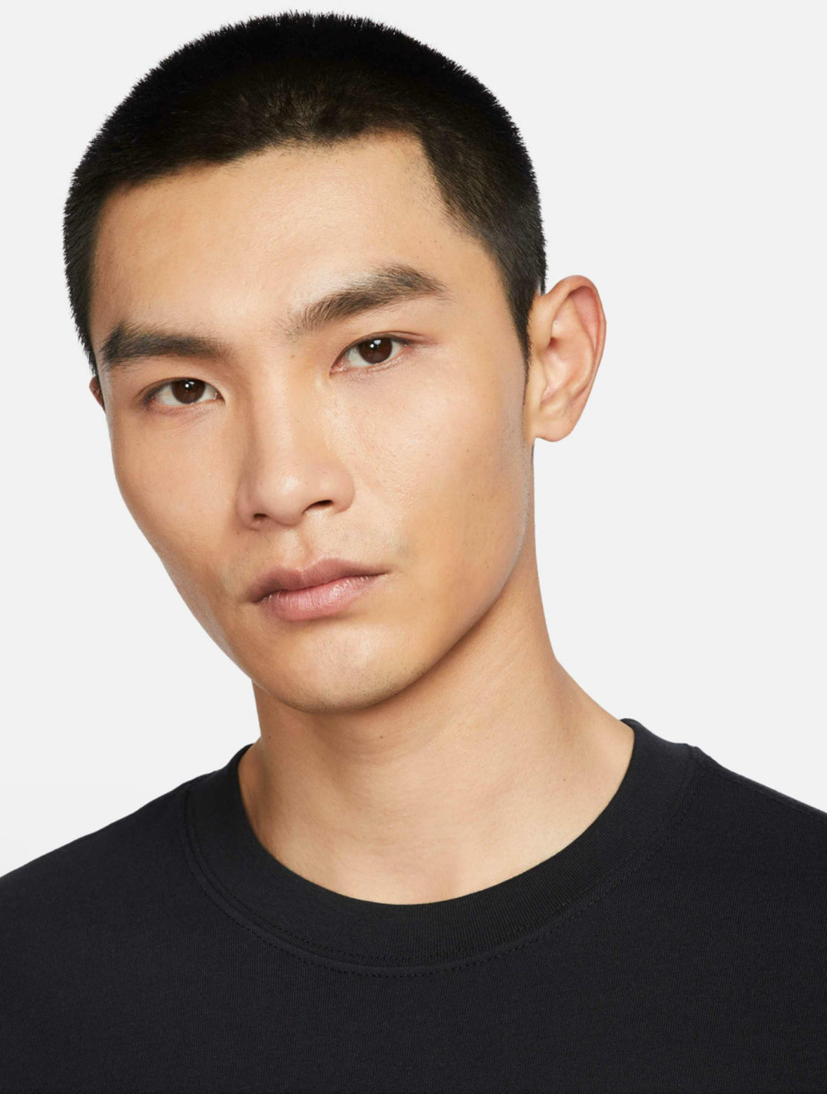 Men Solid Round Neck Pure Cotton Black T-Shirt-fv8395-010
