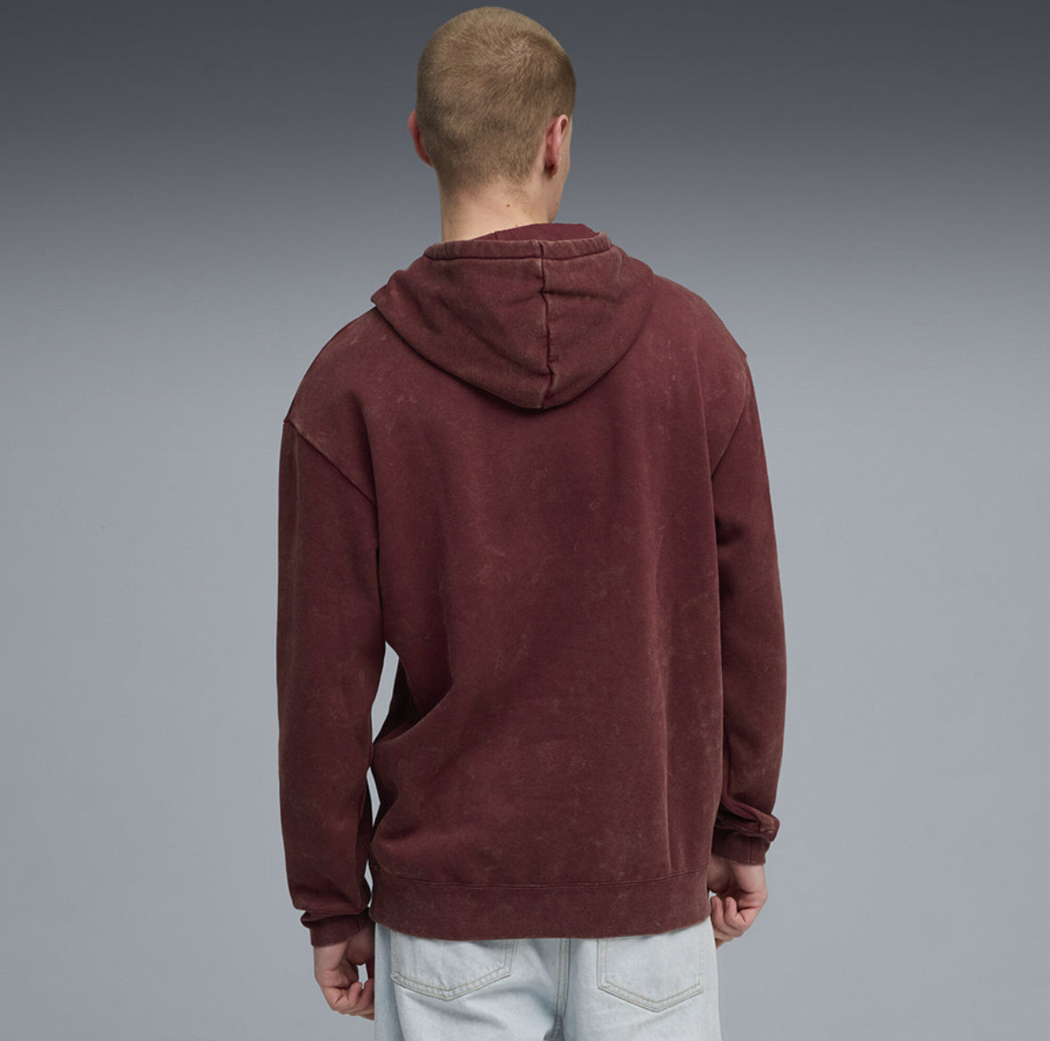 Puma ESS Elevated Wash Hoodie -Ruby Shimmer-68804996