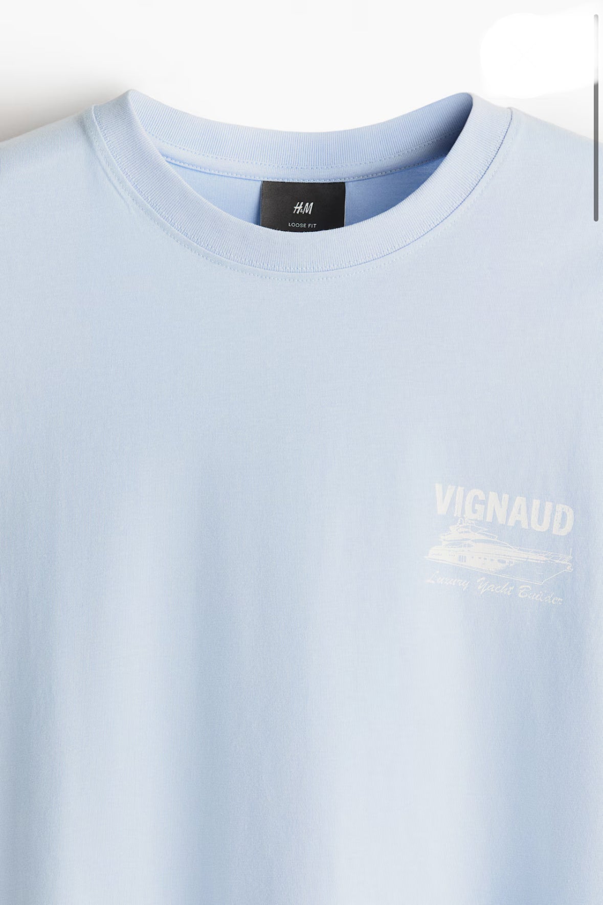 LOOSE FIT PRINTED T-SHIRT -Light blue/Vignaud -0967955112