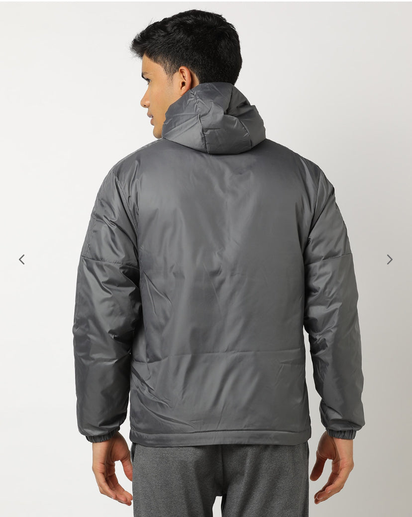 Zip Front Hooded Jacket With Slip Pocket-he2977