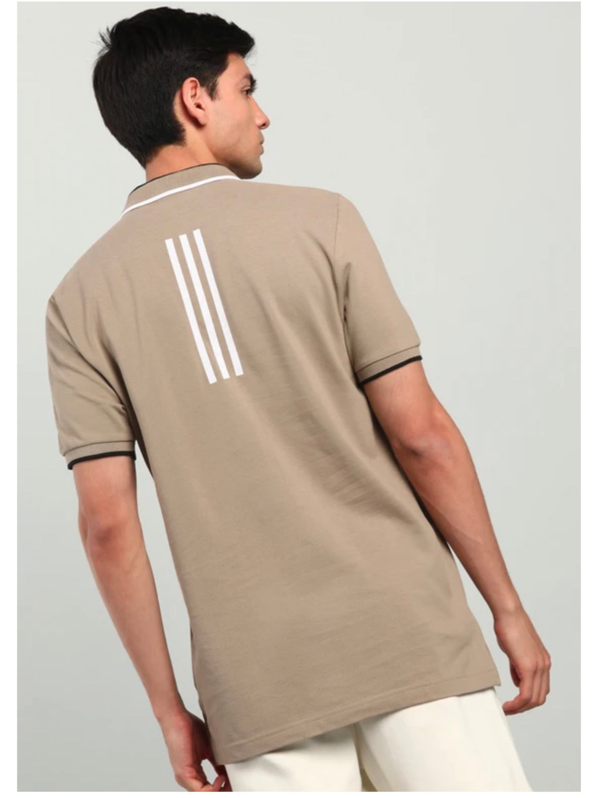 Men Solid Polo neck Cotton  Blend Beige-Kc2230
