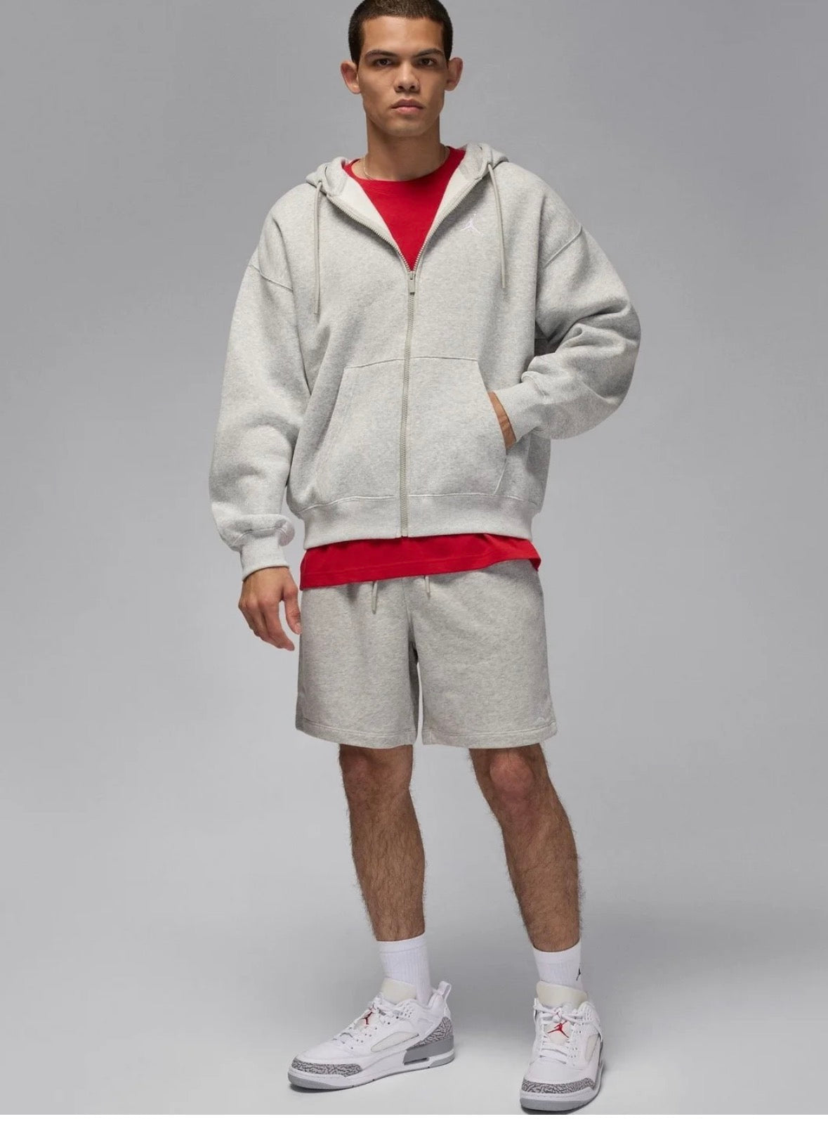 Jordan Brooklyn Fleece Shorts-grey-Fv7287-050