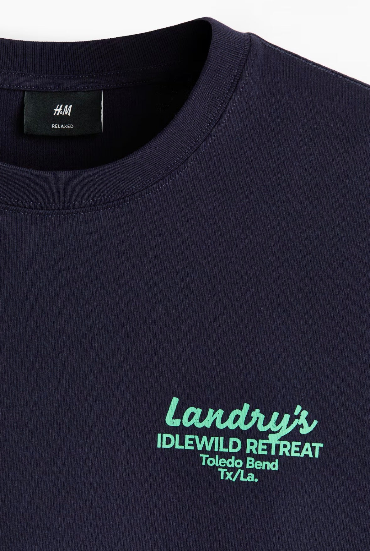 Loose Fit Printed T-Shirt-Navy Blue/Landry’s-0967955200