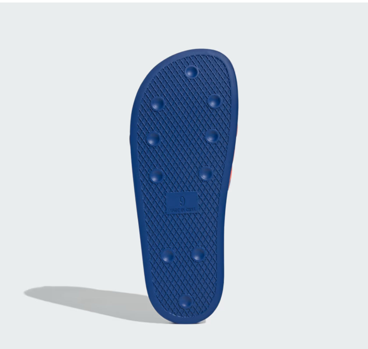ADILETTE SLIDES-Power Blue / Solar Red / Power Blue-JH9002