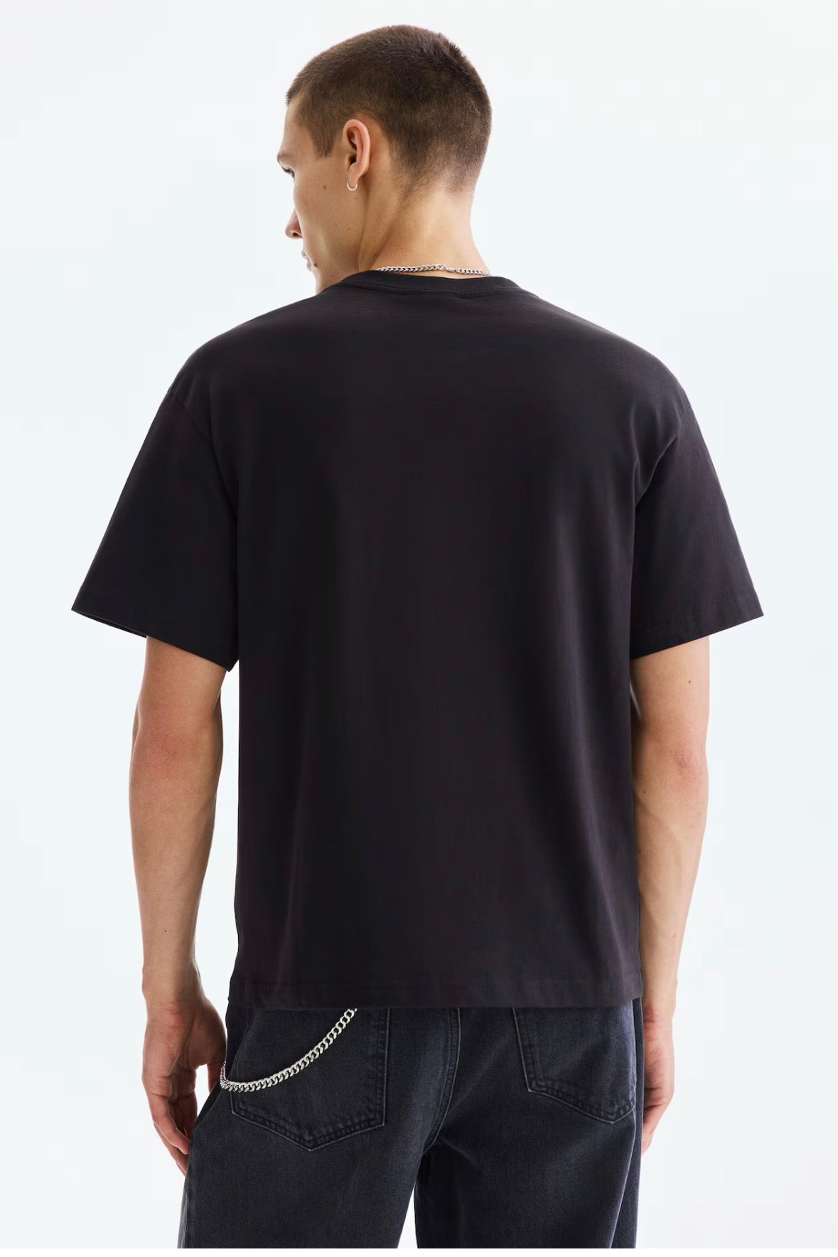 Loose Fit Printed Phys. Ed. class -Black-0967955178