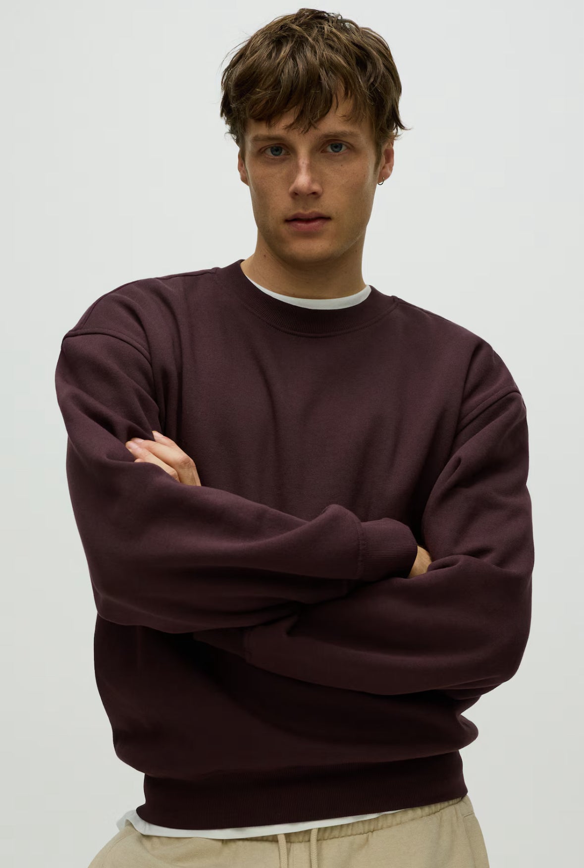 Loose fit  Sweatshirt - plum-1308076001