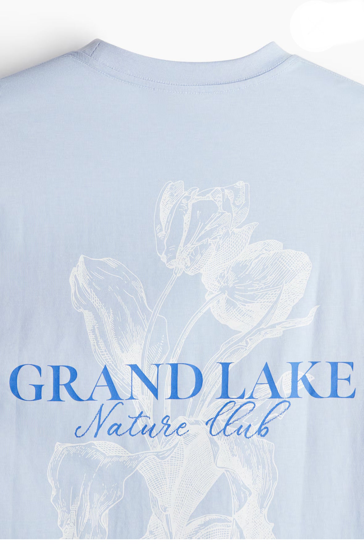 LOOSE FIT PRINTED T-SHIRT -Light blue/Grand Lake -0967955124