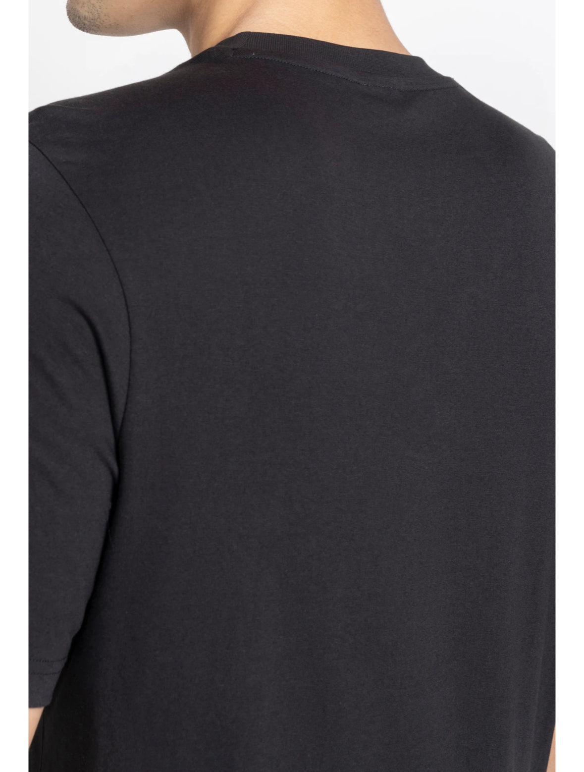 Adidas solid Men Round Neck  Black Cotton T-Shirt-jl9895