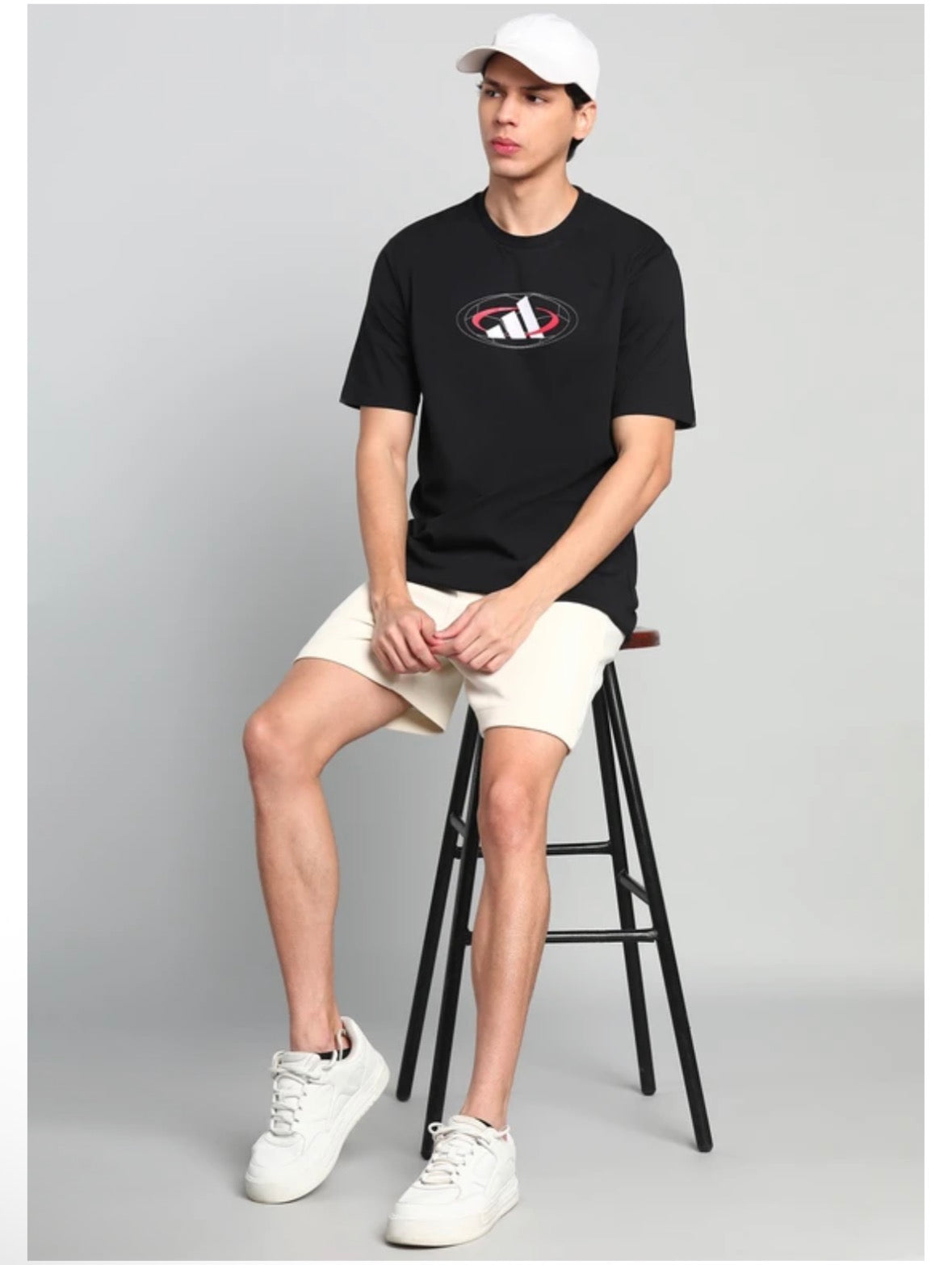 Men printed Round Neck Pure Cotton Black T-Shirt-Jl8836