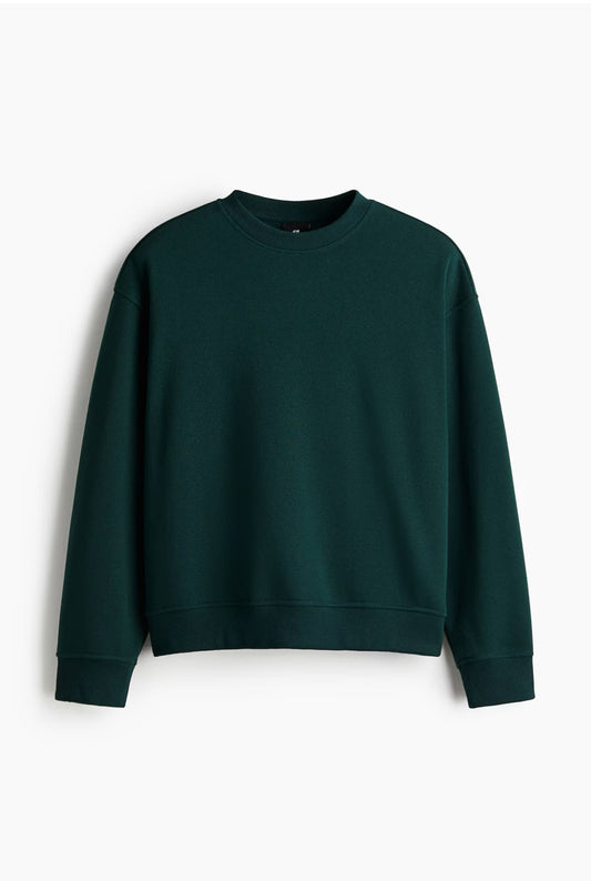 Loose fit sweatshirt - green-1308076008
