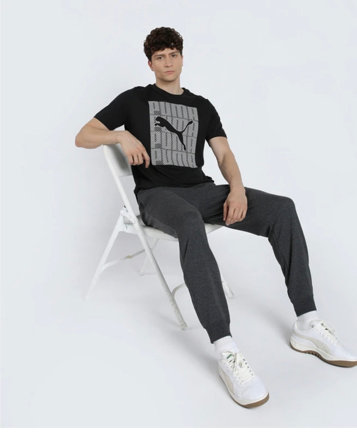 Puma Animal Print Crew Neck  Pure cotton Black -68482501