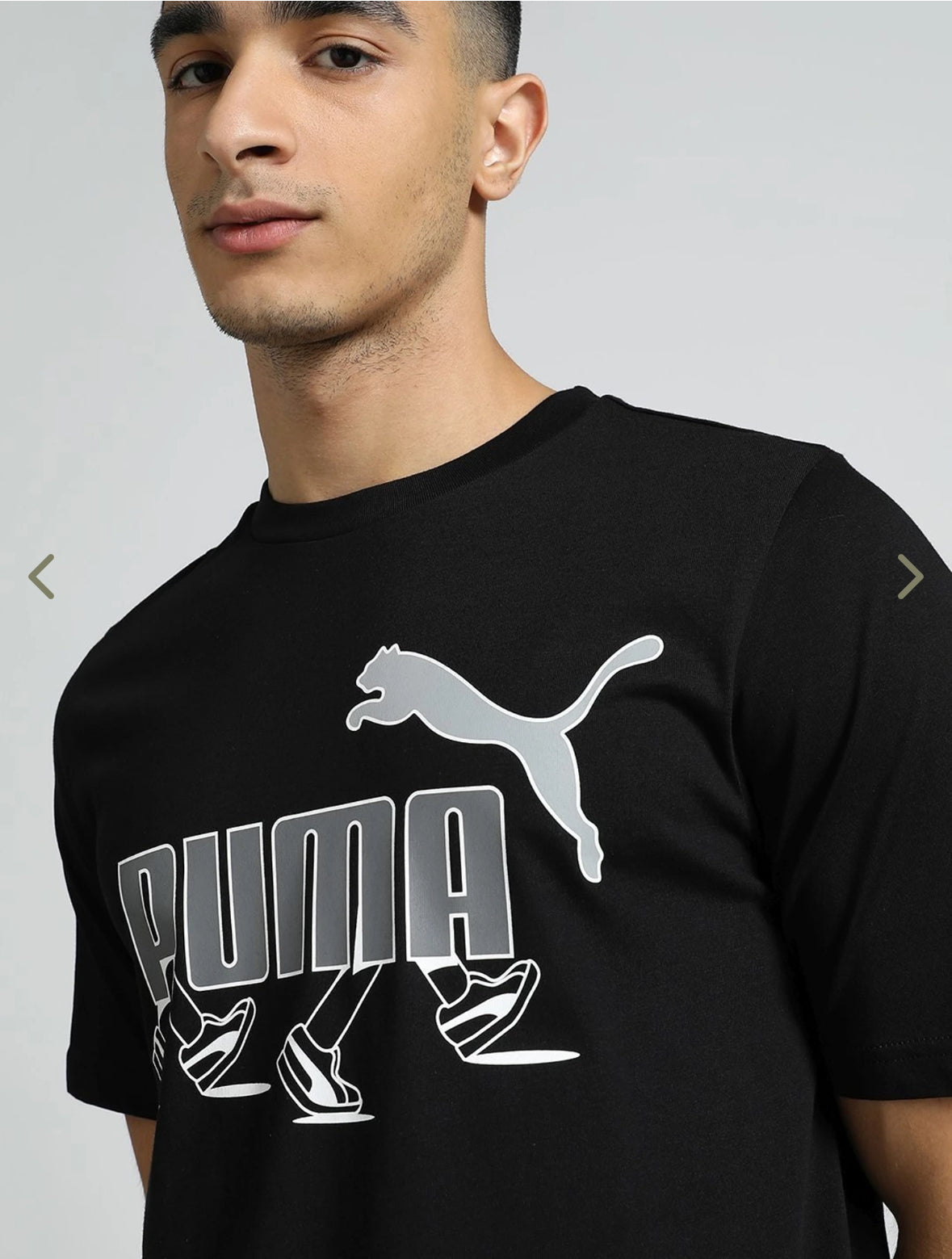 Puma Black Regular Fit Printed T-Shirts -
 -683750 01